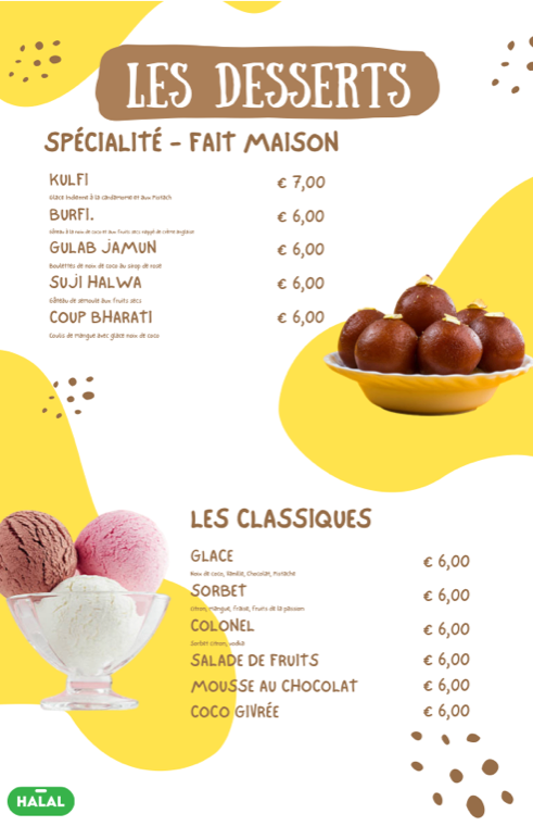 Dessert menu project cover