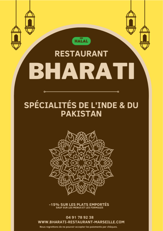 Restaurant Bharati menu project cover